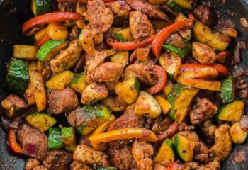(E) Chicken And Beef Sausage Stir Fry