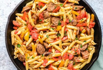 (E) Beef Sausage and Pepper Penne